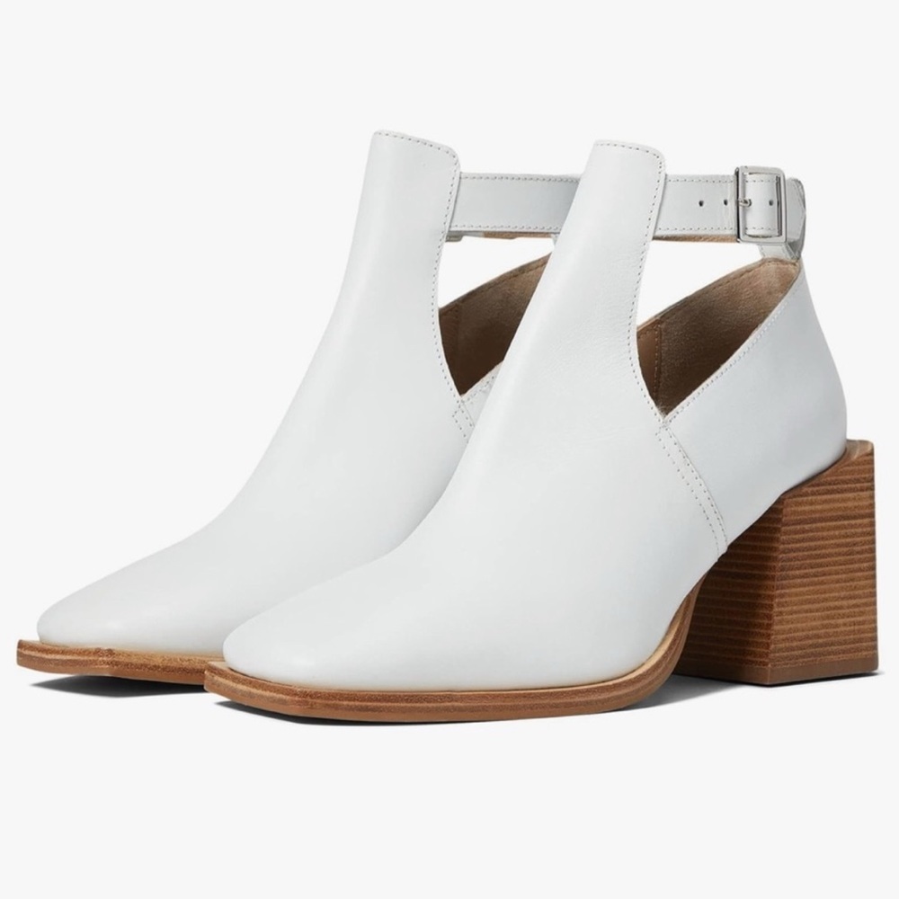 Free People Brady Buckle Block Heel Cutout Bootie